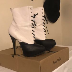 Black and White Booties